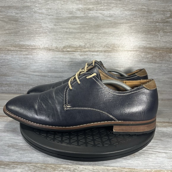 Steve Madden Other - Steve Madden Men's Penter Blue Faux Leather Oxford Dress Shoes Size 10.5